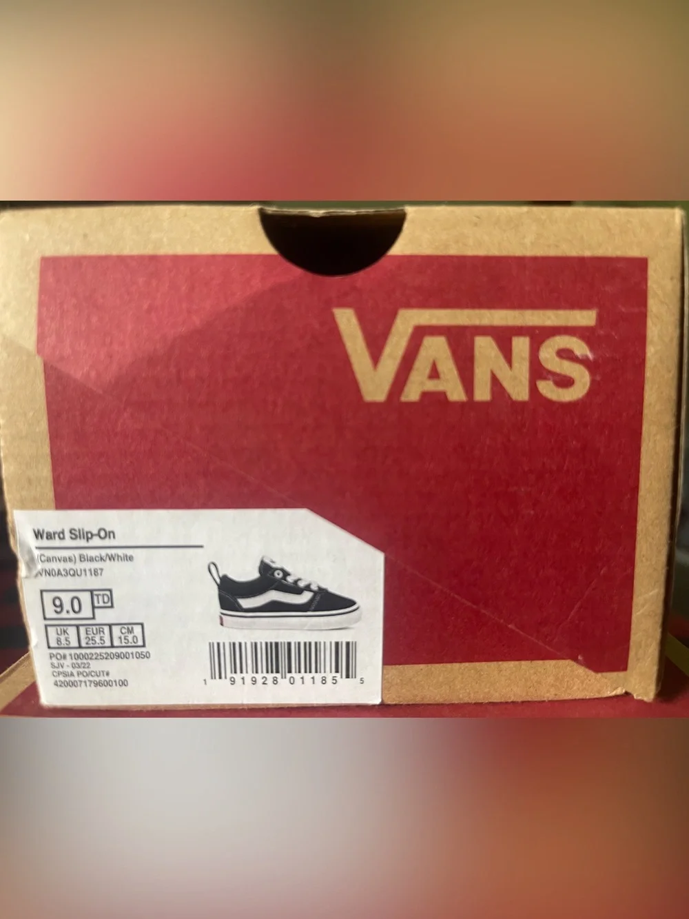 Vans Kids Black and White Low-Top Sneakers **Brand New W/Tags** Size 9